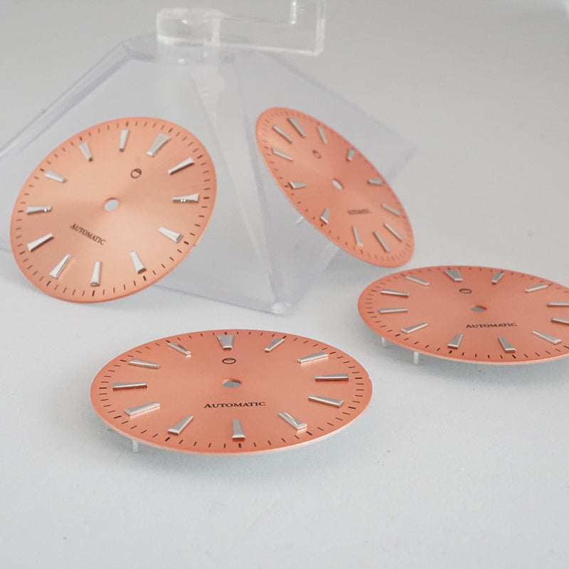 GDOS01 - Salmon Sunburst Dial w/ Polished Indices